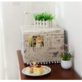 thumbnail image 3 of Microwave Oven Cover Dustproof Cotton Machine Protector Decorative Kitchen Appliance Cover with Side Storage Pockets(Jis Letters), 3 of 7