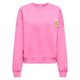 thumbnail image 1 of ONLY Sudadera para mujer - ONLLINY O-NECK PRINT, cuello redondo, estampado en la espalda Rosa
 L (Large), 1 of 3