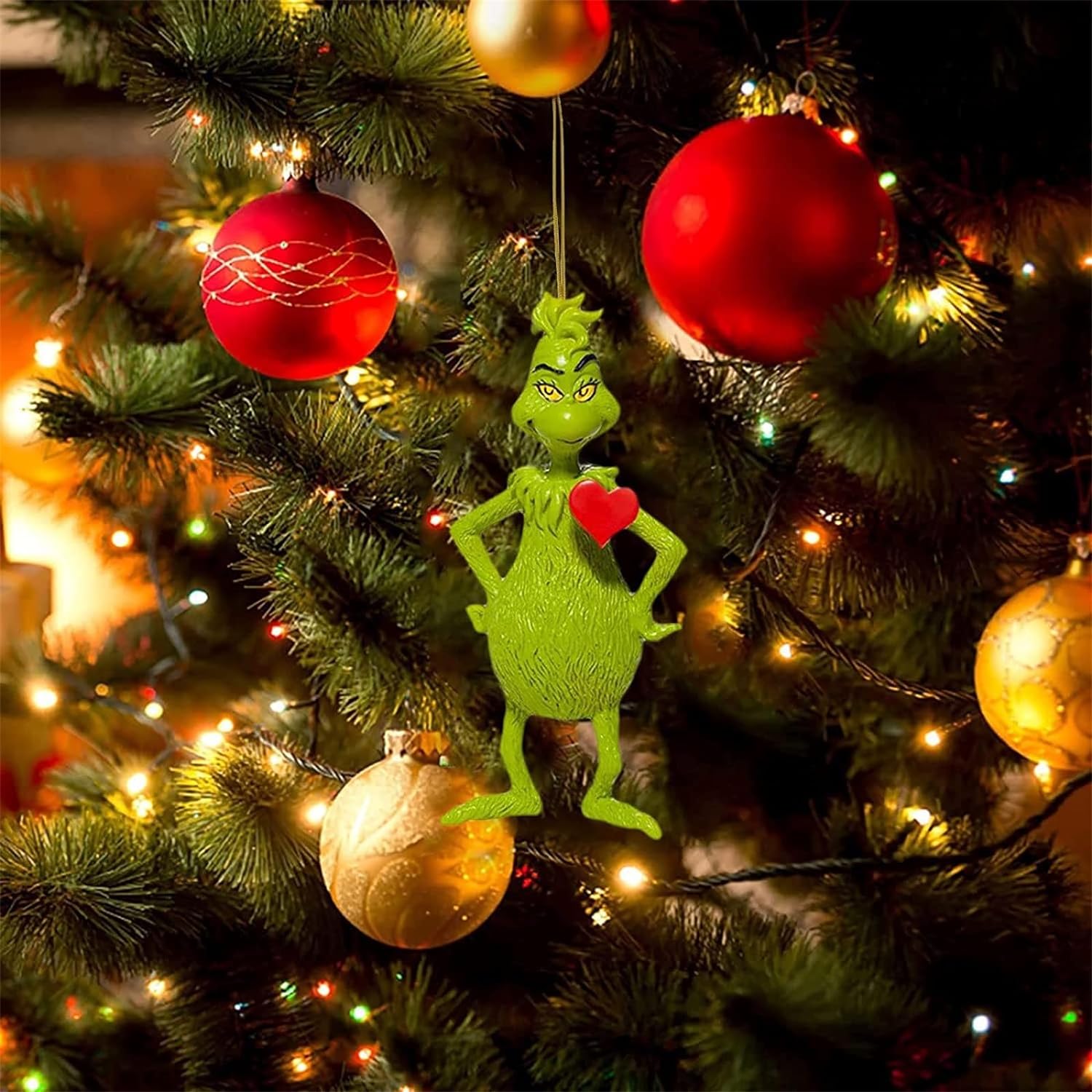 Merry Christmas Grinch Ornament Xmas Tree Hanging Decoration Figure Pendants