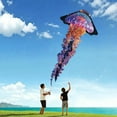 thumbnail image 5 of Large Jellyfish Kite for Kids Adults Beginner, 114 x 57 Inch Single Line Colorful with Tail Kite with Winding Handle and Line Outdoor Beach Park Flying Games Activities Birthday Gift, 5 of 7