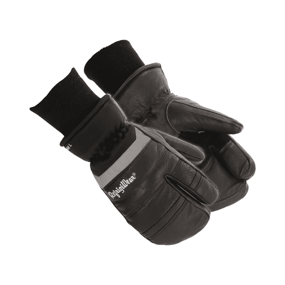 RefrigiWear Insulated 3-Finger Leather Mitts - Heavy-Duty, Water-Repellent, -30°F Comfort Rating, Durable Cold Weather Work Gloves