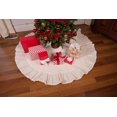 thumbnail image 2 of 60" Cream Christmas Tree Skirt with Ruffled Edge by Primitive Home Decors, 2 of 5