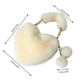 thumbnail image 4 of Bolso de mano sintética Hugo Axi Corazón Suave de Invierno Blanco, 4 of 4