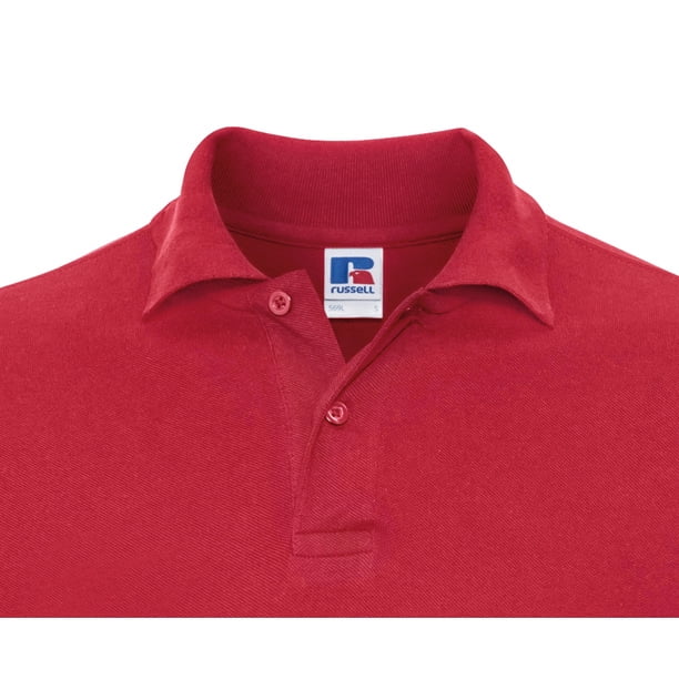 Russel - Polo de manga larga 100% algodón Modelo Europe Hombre Caballero - Primavera/Otoño (Azul marino)