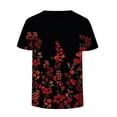 thumbnail image 6 of USSUMA Short Sleeve Womens Blouses and Tops Dressy Daisy Print Plus Womens Tops Casual Bohemian Retro Basic Flowy T-Shirts Shirt for Women Trendy V Neck Tunic Plus Size, 6 of 6