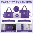 thumbnail image 2 of Bolso de viaje impermeable WALNEW Weekender morado, 2 of 8