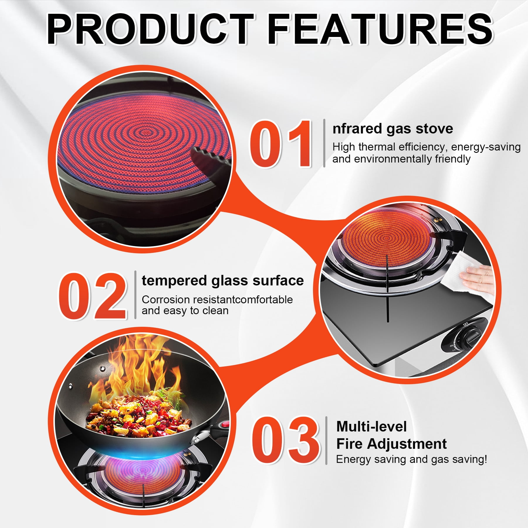 TIMVAGO Ceramic Infrared Single Burner with Tempered Glass Panel - Durable Metal Stove for Kitchen, Camping, Outdoor, RV and More - Compatible with All Cookers