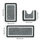 thumbnail image 3 of Alfombras de baño extragrandes de microfibra absorbente con base en forma de U para el inodoro | Alfombra de baño de felpa antideslizante | Alfombra lavable de terciopelo para baño, 3 of 8