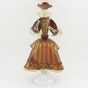 GlassOfVenice Murano Glass Venetian Goldonian Lady - Red and Gold