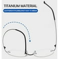 thumbnail image 6 of Pink Frameless Round Ultra-light Blue Light Blocking Reading Glasses 2.00 for Women and Men Titanium Alloy Rimless Eyeglasses Readers +2.00, 6 of 6