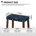thumbnail image 6 of Xoenoiee Blue Dragonfly Flower Print Rectangle Bar Stool Covers Stretch Jacquard Vanity Stool Covers Bar Chairs Cover with Elastic Band for Kitchen Pub Dining Room, 2 Pack, 6 of 6