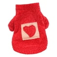 thumbnail image 1 of Mightlink Pet Sweater Love Heart Pattern Super Soft Washable Non-Fading Wear Resistant Keep Warm Acrylic 2-Legged Winter Warm Dog Cat Pullover Decor Pet Supplies, 1 of 6