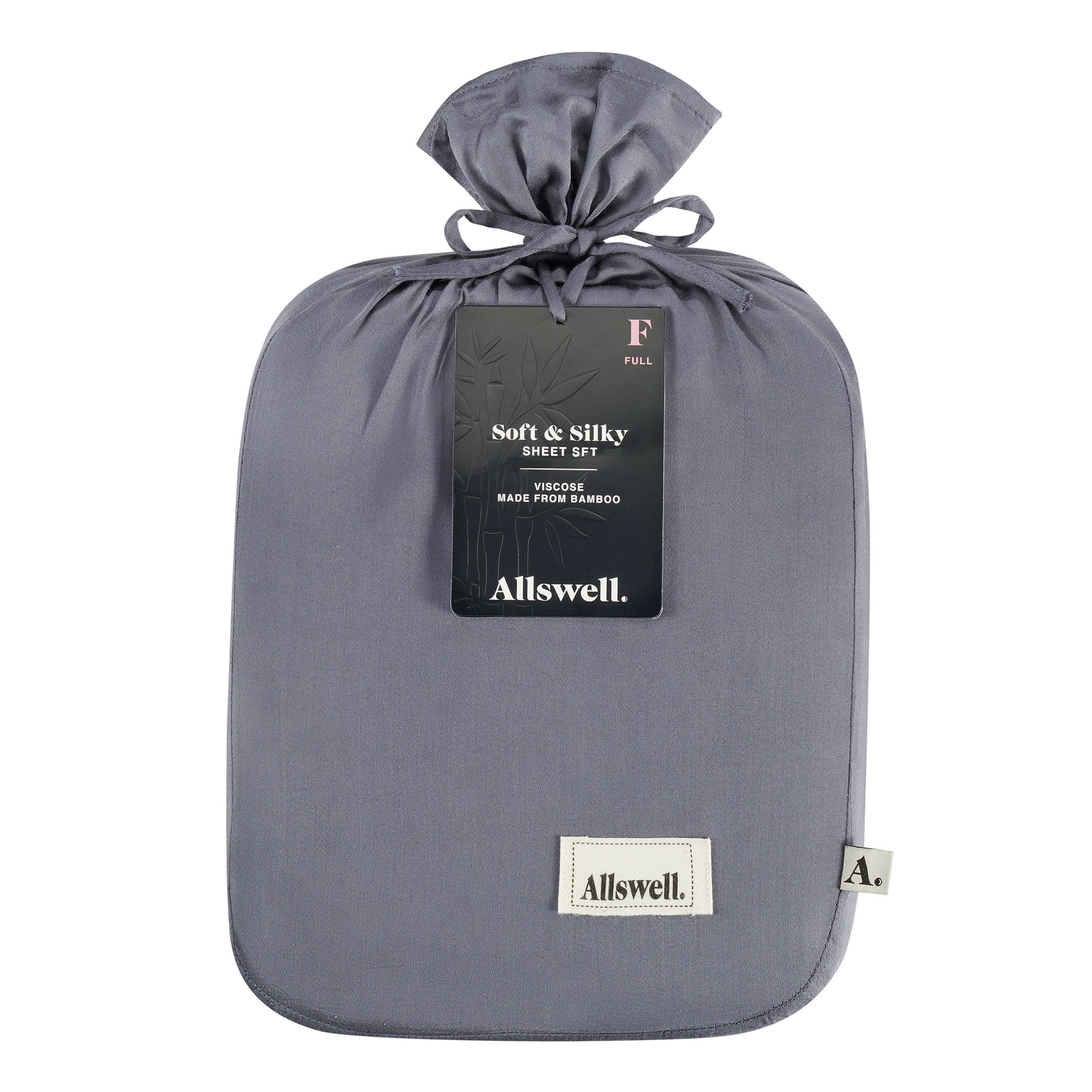 Allswell Soft & Silky 4-Piece Shark Rayon Derived from Bamboo Sateen Bed Sheet Set, Queen