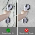 thumbnail image 2 of Suction Bathroom Grab Rails, 12 inch Hand Rail for Disabled, 2pcs Portable Mobility Aids Safety Handle with Suction Cup Fitting for Children and Disability Aids, 2 of 5