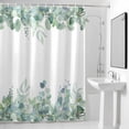 thumbnail image 4 of Green Eucalyptus Leaves Fabric Shower Curtain Watercolor Spring Plant Washable Shower Curtains for Bathroom, Waterproof Bath Curtain with Hooks Home Decor 72x72in, 4 of 8