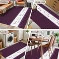 thumbnail image 5 of Purple Plaid Area Rugs 3'x5', Washable Small Throw Rugs for Living Room Bedroom, Live Love Laugh Text Star Love Heart Indoor Outdoor Rug Non-Slip Low Pile Carpet Runner Reversible Floor Mats, 5 of 8