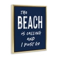 thumbnail image 2 of Stupell Industries Coastal Beach Is Calling Summer Sentiment Gold Floating Frame Canvas Art, 25 x 31, by Lettered and Lined, 2 of 8