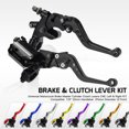 thumbnail image 4 of Tignapoo Universal CNC Aluminum Alloy Motorcycle Brake Lever Set with 16mm Piston, 7/8" Handlebar, Titanium Anodized Finish, Compatible with DOT3/DOT4 Brake Fluid, 4 of 7