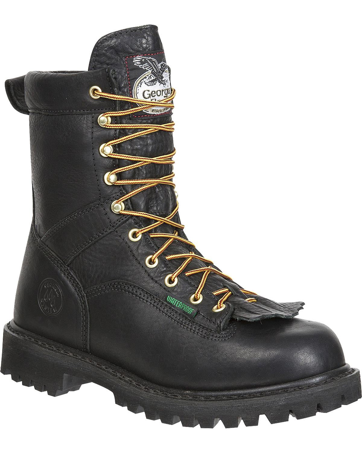 Men's Waterproof Low Heel Logger Boot G8010