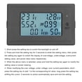 thumbnail image 4 of Medidor de potencia de corriente de voltaje monitor de voltímetro de electricidad DC6-200V LCD con retroiluminación azul para edificio de oficinas Anggrek Otros, 4 of 8