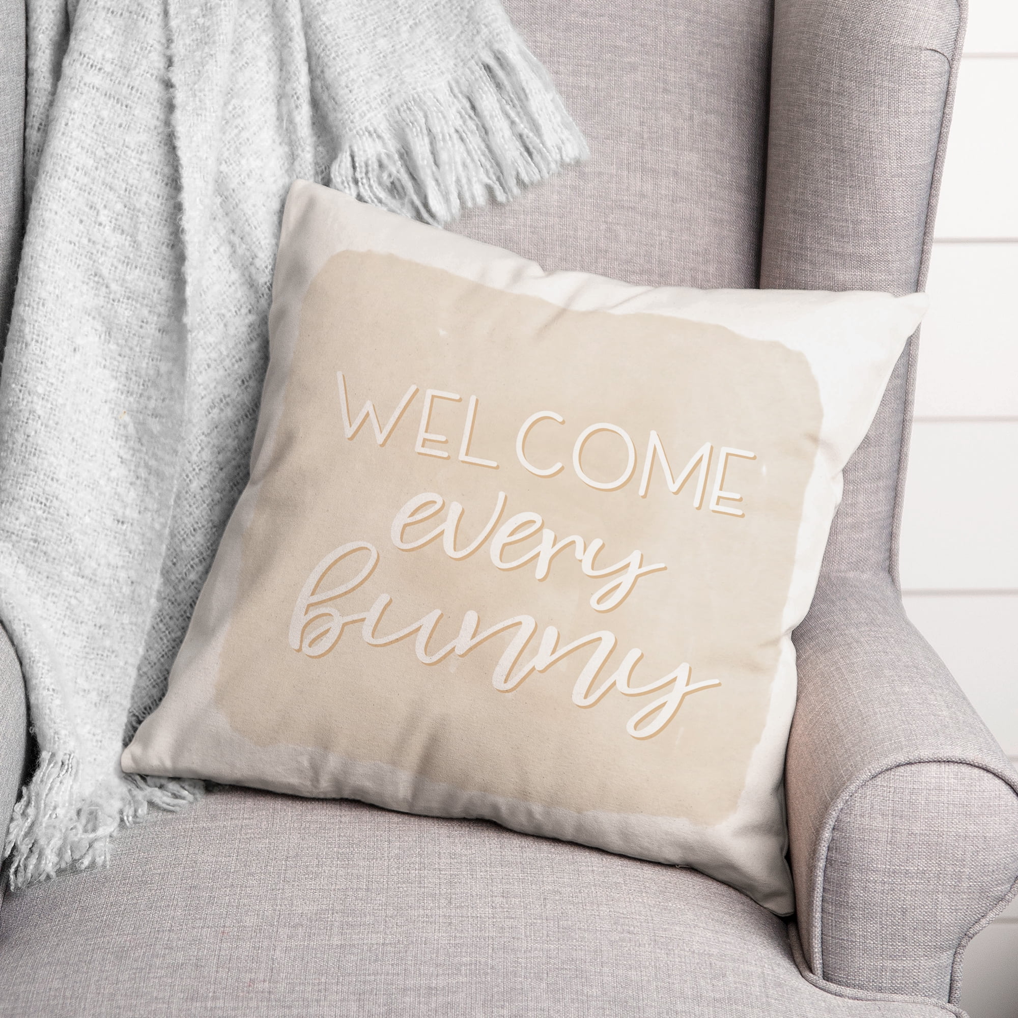 Creative Products Welcome Every Bunny 18 x 18 Indoor / Outdoor Pillow