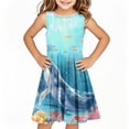 thumbnail image 2 of SGFCWSX Girls Sleeveless Dress Crew Neck Print A-Line Summer Party Dresses for Kids Multicolor Size 4-5 Years, 2 of 6
