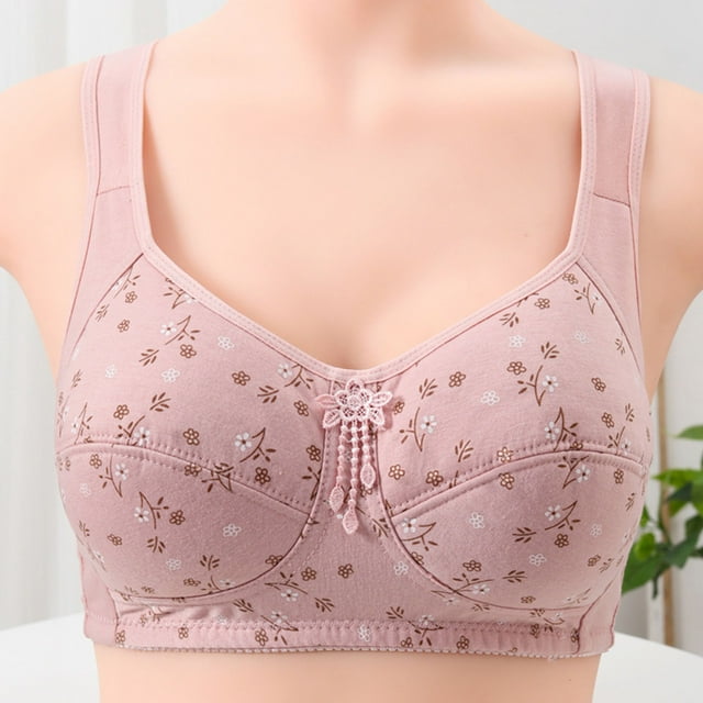 Abcnature Bras for Women Printing Thin Style Ventilate Plus Size Bras without Steel Rim