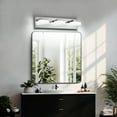 thumbnail image 2 of 3-Light LED Vanity Light, 18.1 Inch Dimmable Bathroom Light Fixtures Over Mirro 6000K, Polished Chrome Modern, 2 of 9