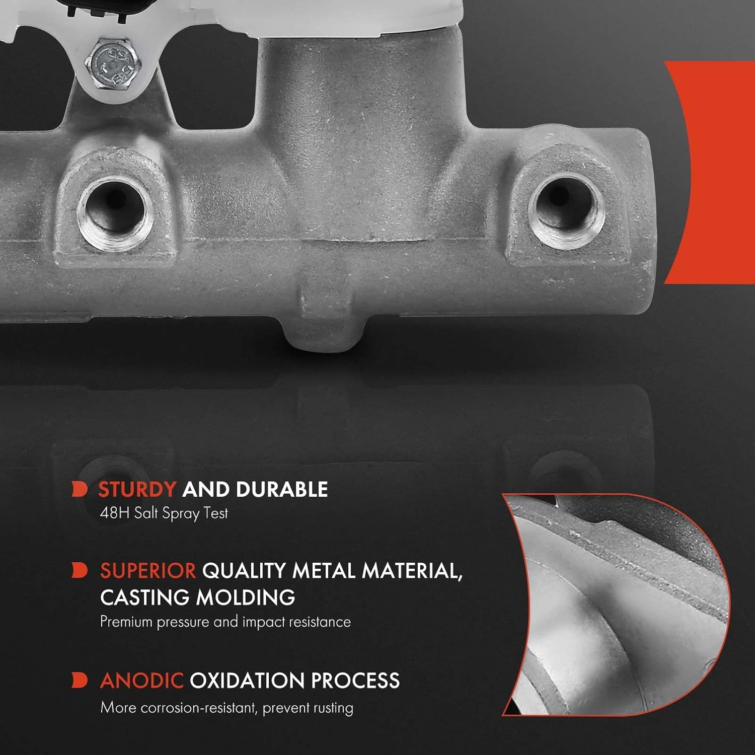 A-Premium Brake Master Cylinder with Reservoir and Cap Compatible with Honda Vehicles - Civic 2001 2002 2003 2004 2005 - Replace OE# 46100S5DA01, 46100S5DL01
