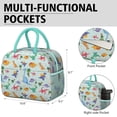 thumbnail image 6 of Reusable Dinosaur Lnsulated Lunch Bag for Women & Men-Leakproof Water-Resistant Cooler Tote,Large Capacity(10.6x8.7x6.3in)for Work,Office,Travel,Picnic,Beach., 6 of 7