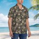 thumbnail image 3 of Balery Camouflage maple Camisas hawaianas de manga corta para hombre, camisas playeras de corte holgado, camisas de vacaciones con botones,X-Large, 3 of 7