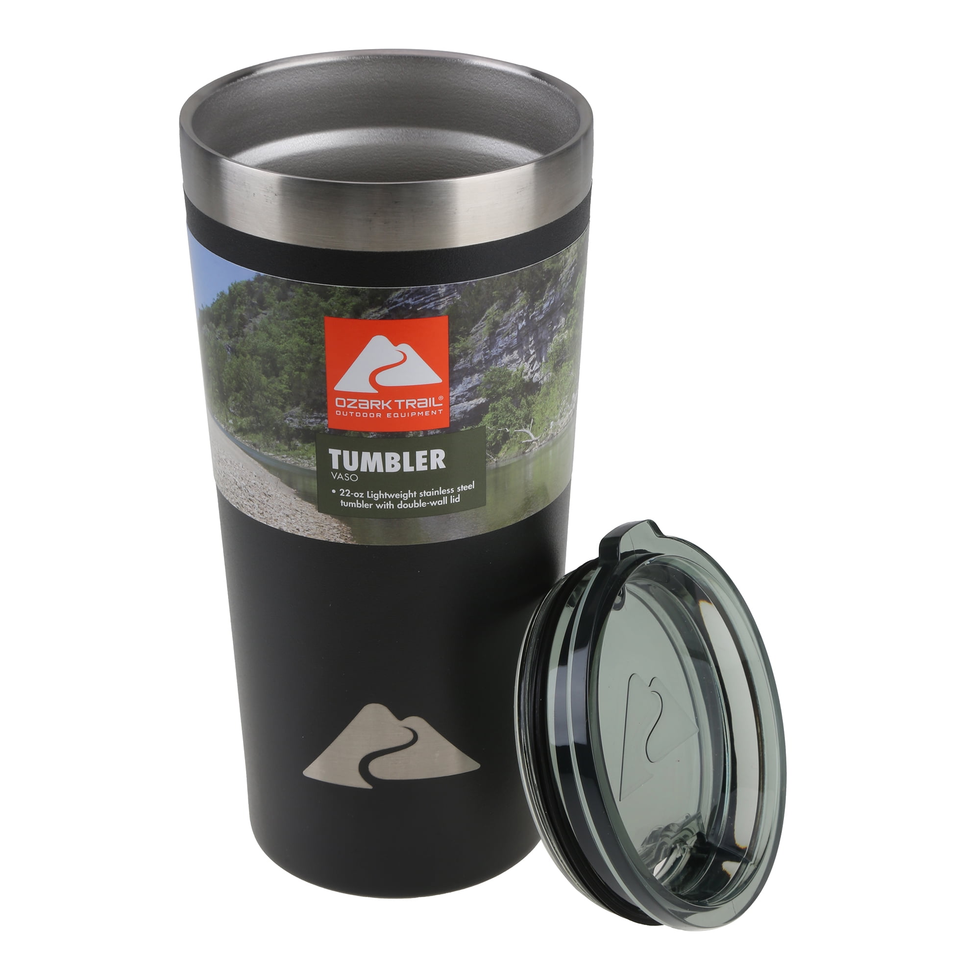Ozark Trail Double 22oz Wall Vacuum Sealed Stainless Steel Tumbler,  Mountainscape 