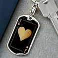 thumbnail image 6 of Jack Of Hearts Gold Keychain Dog Tag Stainless Steel or 18k Gold, 6 of 16