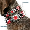 thumbnail image 2 of Mattel Pet Collar, Dog Collar Metal Seatbelt Buckle, Hot Wheels Logo And Tire Burn Out Checker Black White, 9.5 to 13 Inches 1.0 Inch Wide, 2 of 8