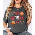 thumbnail image 3 of Elephant Mascot Basketball Shirt for Women & Teens Crimson Coquette Bows and Hoops Tee Pepper Shirt Adult X-Large, 3 of 4