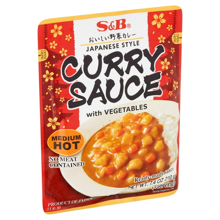S&B Ready-Made Japanese Style Curry Sauce, Medium Hot with