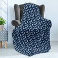 thumbnail image 4 of Fish Soft Flannel Fleece Throw Blanket, Ornamental of the Underwater Fantasy World, Cozy Plush for Indoor and Outdoor Use, 50" x 60", Night Blue Pale Seafoam, by Ambesonne, 4 of 5