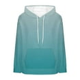 thumbnail image 4 of Women’s Colorful Oversized Hoodie Long Sleeve Gradient Color Block Sweatshirt with Drawstring and Pockets Fall Winter Loose Casual Hooded Top for Everyday Comfort and Style, 4 of 5