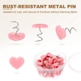 thumbnail image 4 of Uxcell 100Pcs Upholstery Twist Pins Headliner Bed Pins Furniture for Bed Armrest Slipcovers Skirt Bed Skirts Fabric SofaPink Heart 0.63x0.55inch, 4 of 7