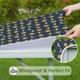 thumbnail image 6 of Dark Blue Sun Moon Star Pattern Square Fitted Tablecloth with Elastic Edge,Square Table Cover,Washable Elastic Table Cover for Home Kitchen Party Decor 34"x34", 6 of 6