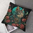 thumbnail image 7 of Acheng Sugar Skull Cat Moon Flowers Graphic For Men Women Kids Throw Pillow Covers Set of 2 18x18in, 7 of 7