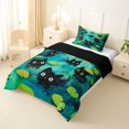 thumbnail image 3 of jejeloiu Kawaii Cartoon Twin Comforter Sets Kids,Magical Kitten Print Bedding Set,Reversible,2 Pieces, 3 of 8