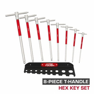 Hyper Tough 22-Piece Long-Arm Ball End Hex Key Set with Holder