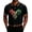 Black, variant on Mens Golf Polo Shirts with Button Front Print Short Sleeve Classic Casual Tee