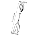 thumbnail image 2 of Stainless Steel Scissor Tongs Heavy Duty Food Serving Clamps with Ergonomic Handle for Kitchen Cooking BBQ Grilling Buffet Salad 1 Pack 10in Silver, 2 of 7