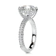 thumbnail image 2 of Bella Jewel 14K White Gold Plated Diamond Ring - Round Cut Brilliant 2.1 Ct Diamond Ring - Wedding Ring - Eternity Diamond Ring for Women's - Halo Diamond Ring for Women's - Wedding Gift, 2 of 3