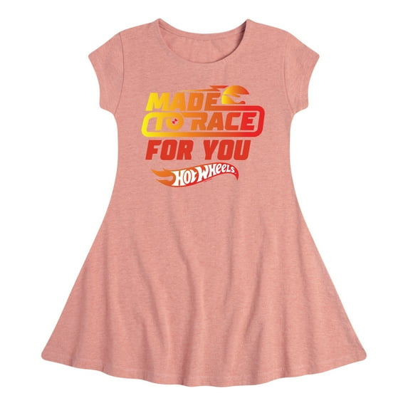 Hot Wheels - Valentine's Made to Race - Toddler And Youth Girls Fit And Flare Dress