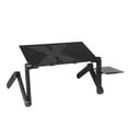 thumbnail image 1 of Mesa para computadora portátil Soporte para computadora portátil ajustable de 15 kg Soporte para computadora plegable de metal 360 °, Negro, Orificio de aire Vogacara EL002596-01, 1 of 2