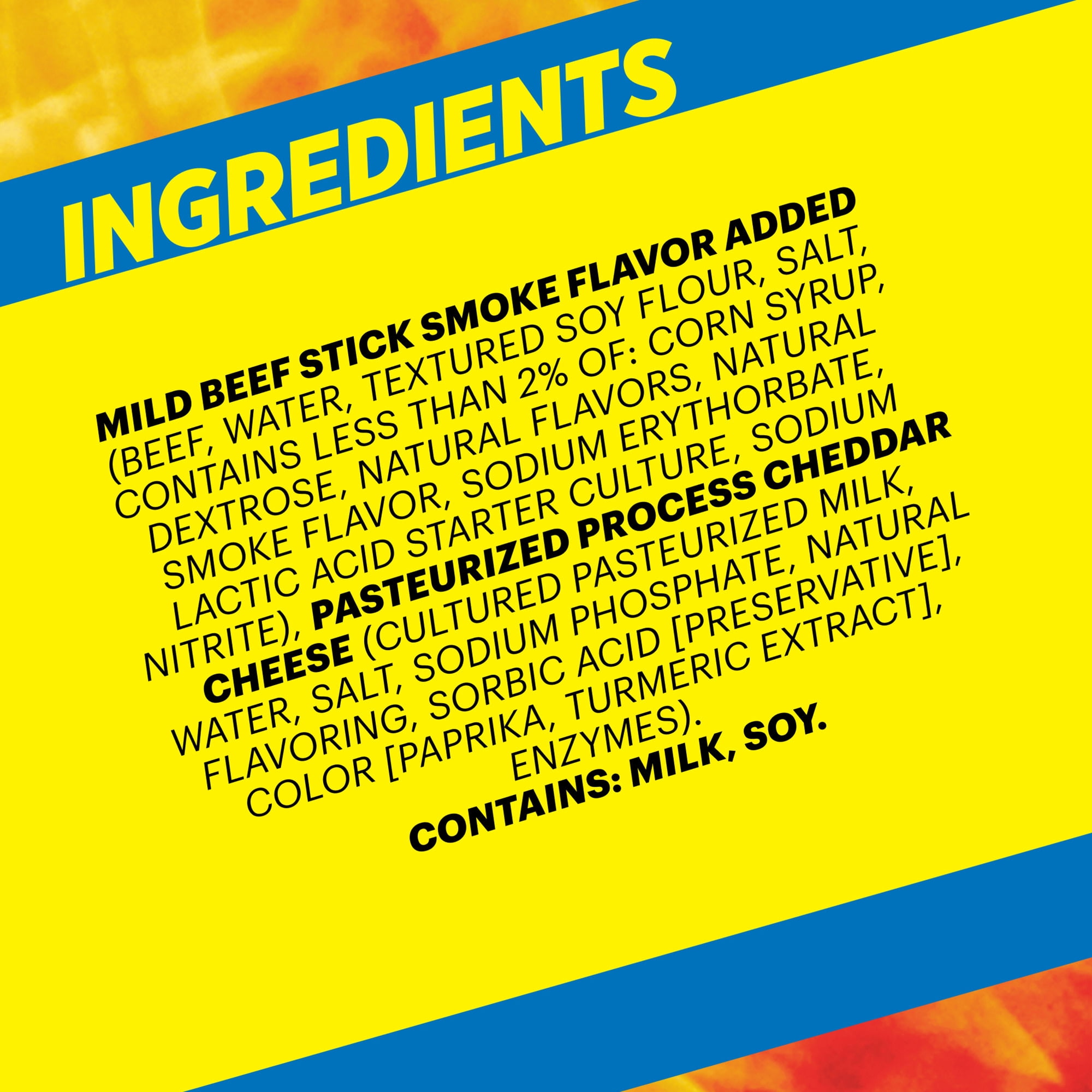Slim Jim Beef Jerky Meat Sticks & Cheese, Mild Flavor, 8g Protein per Serving, 1.5 oz.