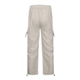 thumbnail image 5 of UDAUDU Womens Cargo Pants 2026 High Waist Baggy Casual Travel Parachute Trousers Loose Fit Y2K Streetwear with Multi Pockets Beige L, 5 of 5